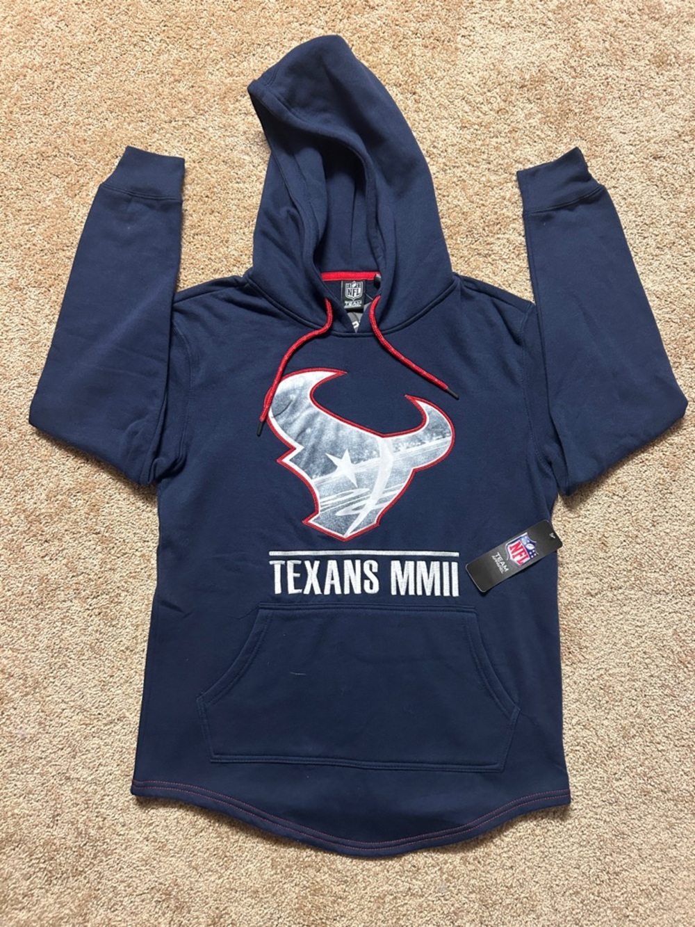 NFL Men’s Houston Texans Navy Hooded Pullover Sweatshirt
